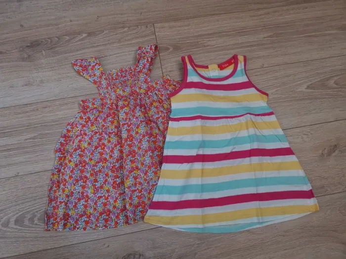 Lot de 2 robes d'été fille 1 an