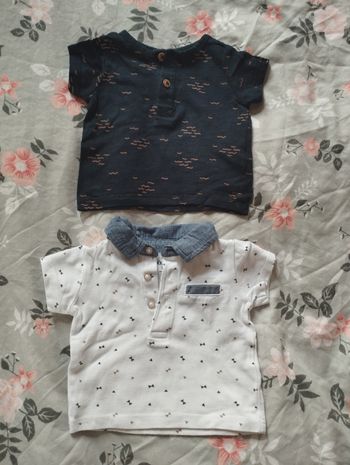 Lot t-shirt mc garçon 1 mois