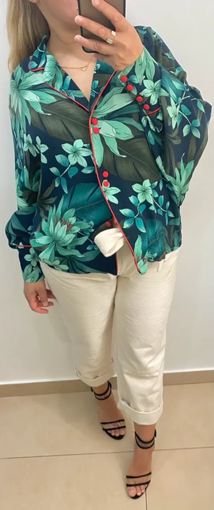 Chemise Zara Imprimé florale Taille M - photo numéro 4