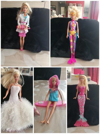 Lot de 5 Barbies