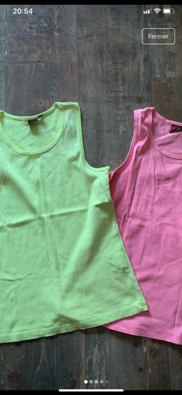 Lot Débardeurs rose/ jaune