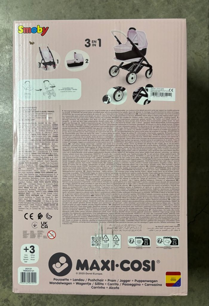 SMOBY Ensemble Maxi Cosy, Poussette et Landau - Rose - photo numéro 3