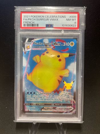 Carte Pokémon Pikachu 009/025 PSA 8