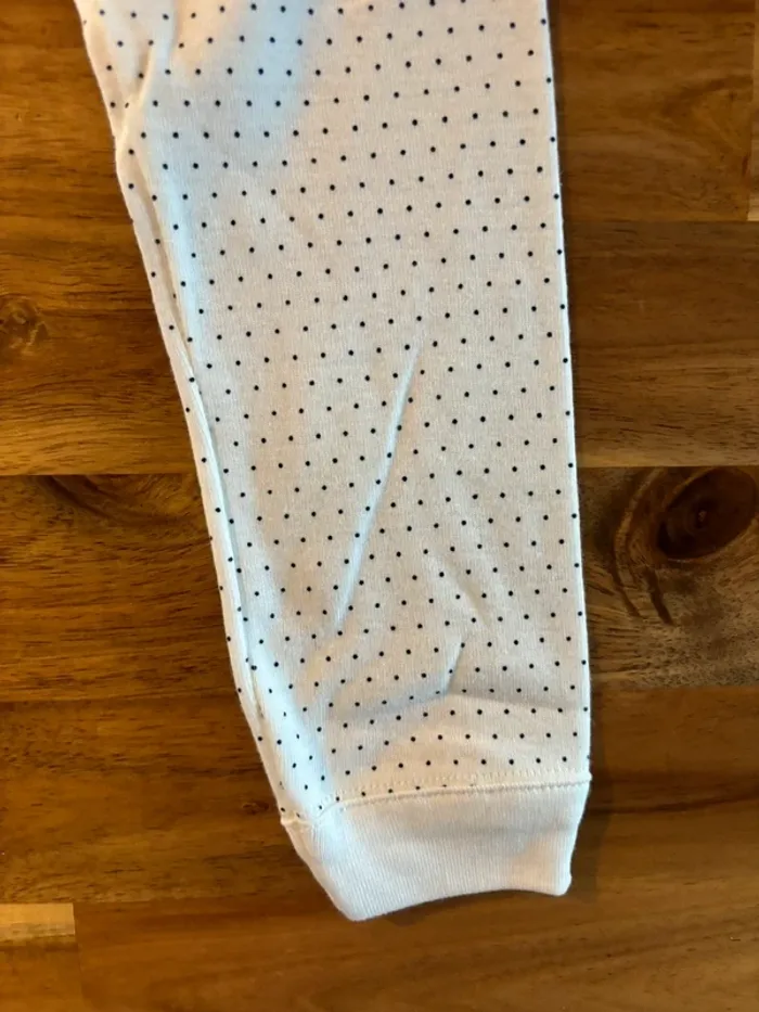 Legging blanc à pois noir - photo numéro 3