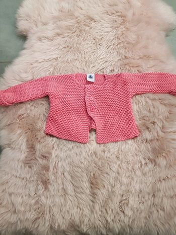 Gilet petit bateau rose