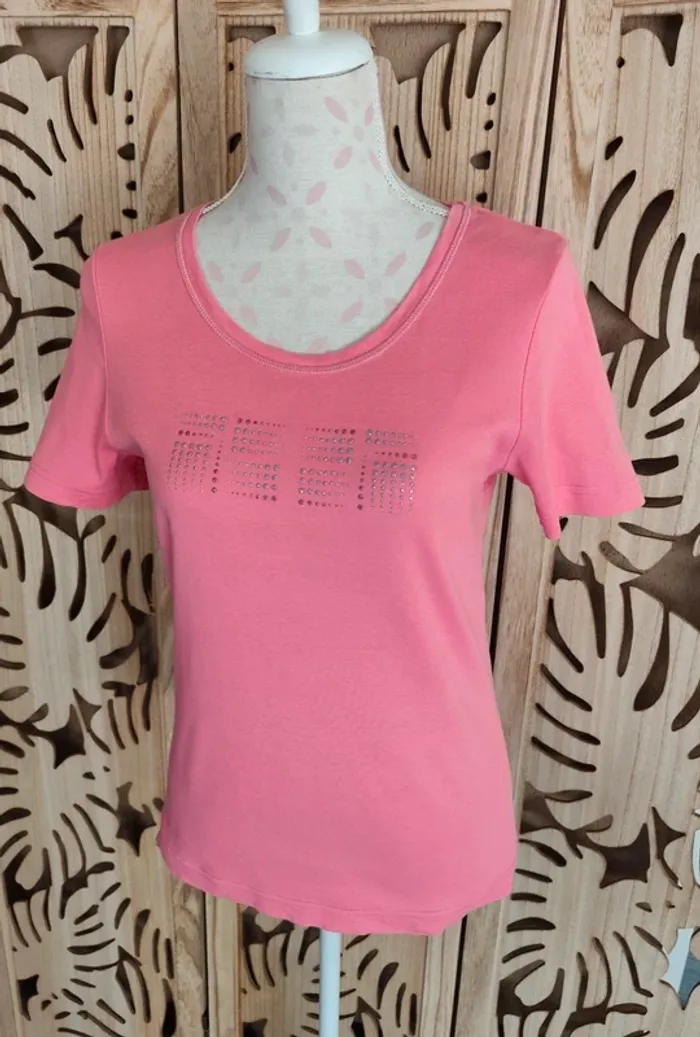 Tee shirt pailleté T 2 Christine Laure - photo numéro 2