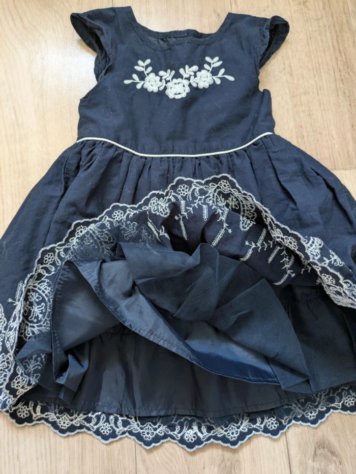 Robe chic marine et blanc 3 ans - 98cm - photo numéro 2
