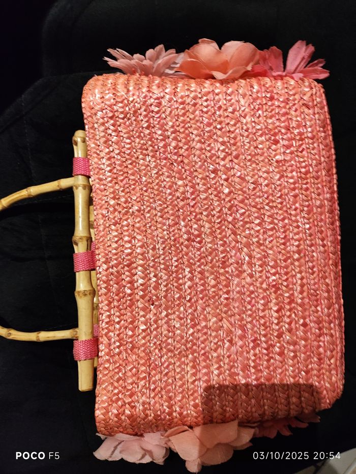 Sac avec anse bambou  et fleur - photo numéro 8