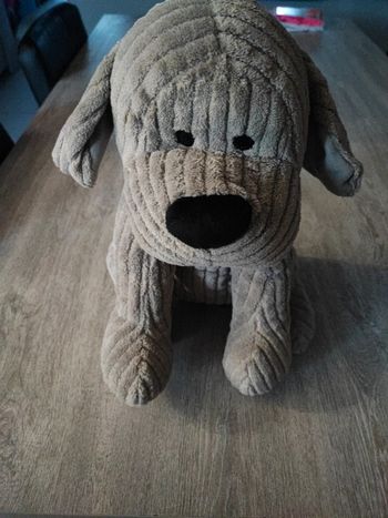 Peluche chien gris - 35 CM
