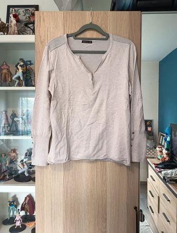 Pull fin rose pâle bréal - Taille L 40