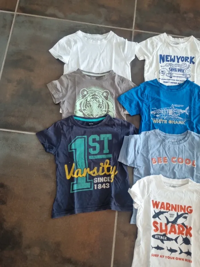 Lot 10 t-shirt manches courtes - photo numéro 2