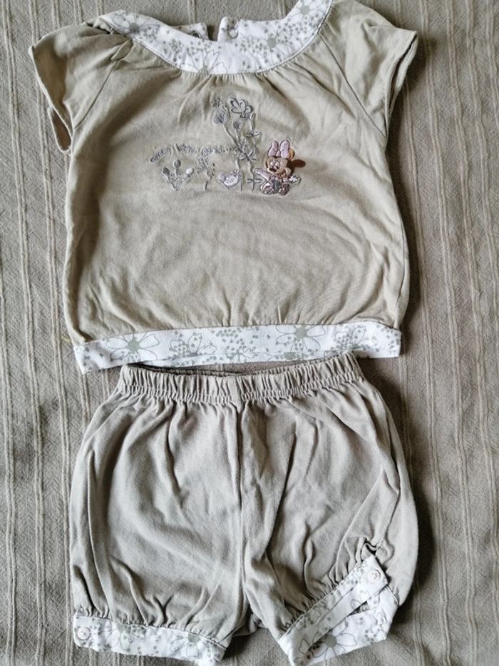 Ensemble fille Minnie été 12mois - photo numéro 2