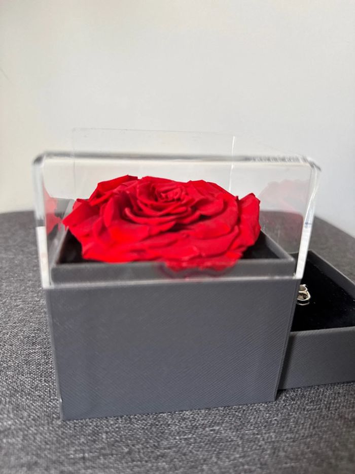 🌹💍 coffret véritable rose + collier cœur - très bon état - Allomn - photo numéro 4