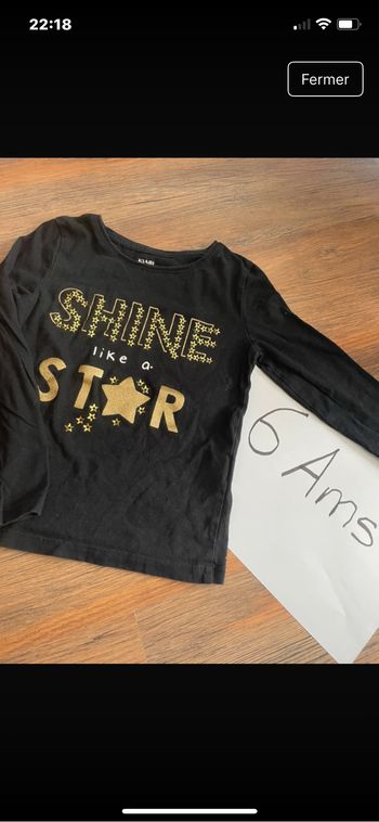 T-shirt noir et doré LM