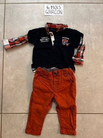 Ensemble t-shirt chemise pantalon