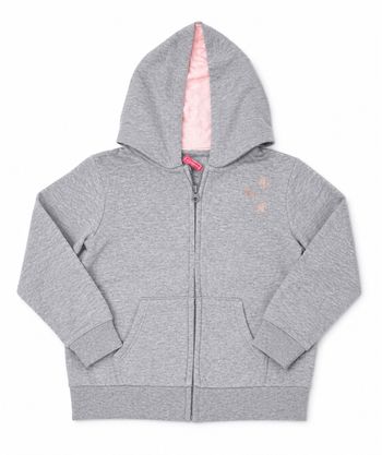 Veste à capuche fille grise