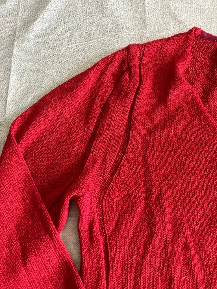 Pull rouge élégant - taille S/M - photo numéro 3