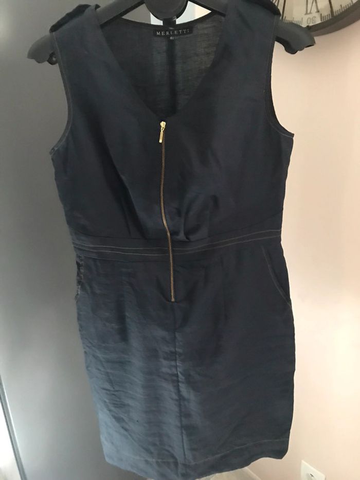 Robe marine façon jeans Merletti