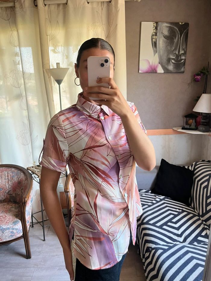Chemise tropical y2k vintage bohème champêtre country - photo numéro 4