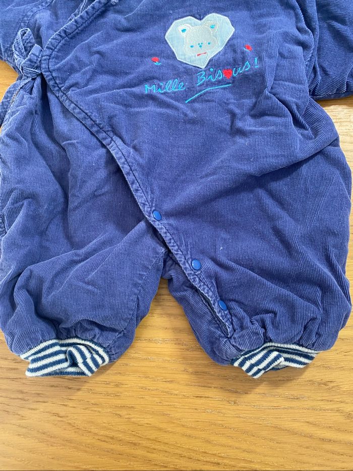 Clayeux Manteau combinaison bleu Taille 3/6 mois - photo numéro 3