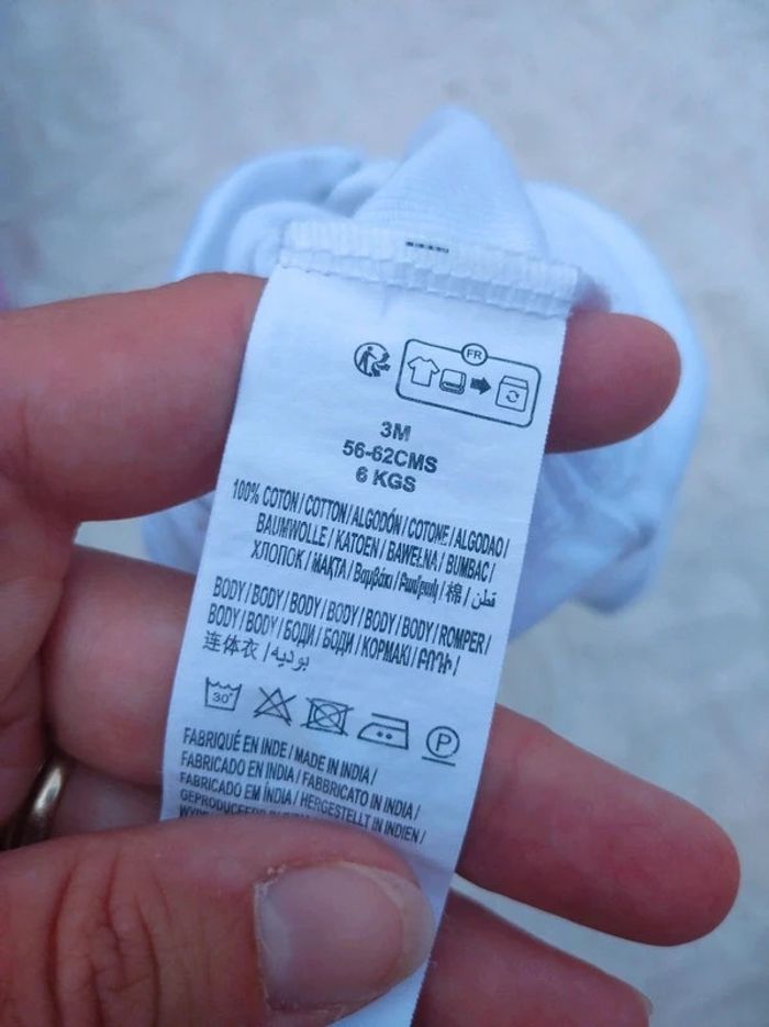 Lot de 3 bodies bretelles Marcel Fille 3 mois Cœur Kiabi Eco conception 100% coton bio - photo numéro 12