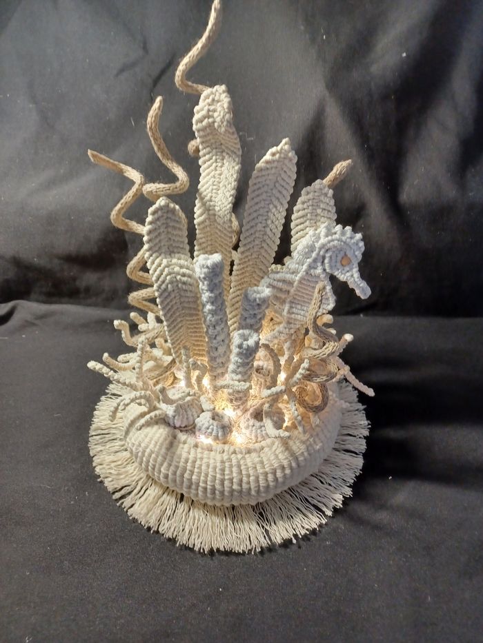 Fond marin macramé hippocampe - photo numéro 8