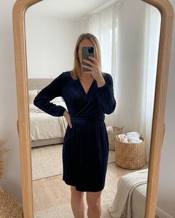 Robe Maison Standards Paris – Velours bleu nuit – Taille S