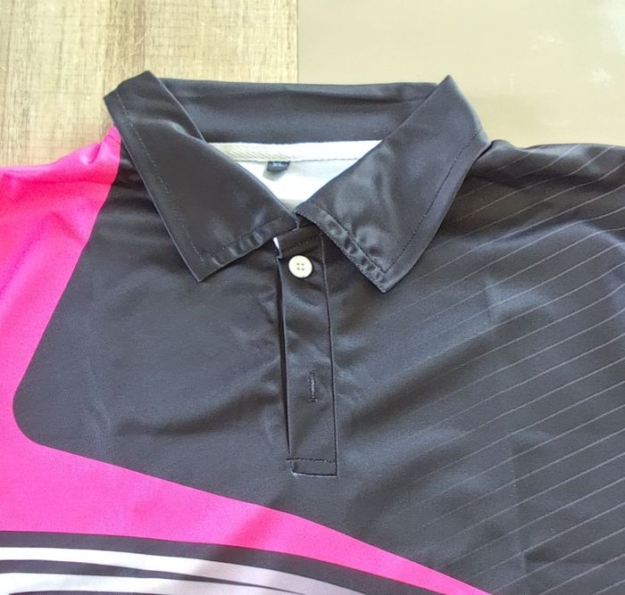 T-shirt manches courtes taille XL couleur rose et noir pour homme - photo numéro 5