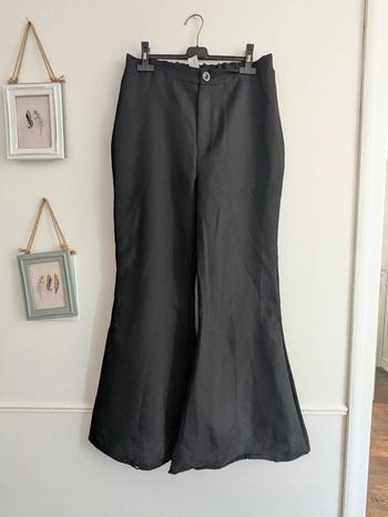 Pantalon déguisement pattes d'eph noir M