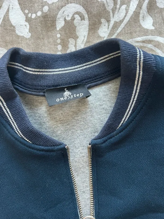 Veste one step bleu marine gris taille 36 - photo numéro 3