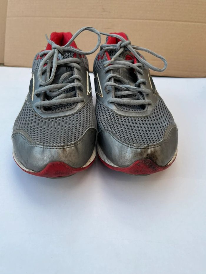 Chaussures de sport Reebok easy tone - gris argenté, rouge et blanc - photo numéro 12