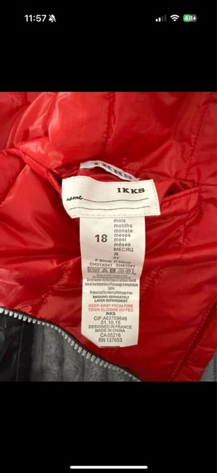 Manteau / veste garçon IKKS 18 mois - photo numéro 3