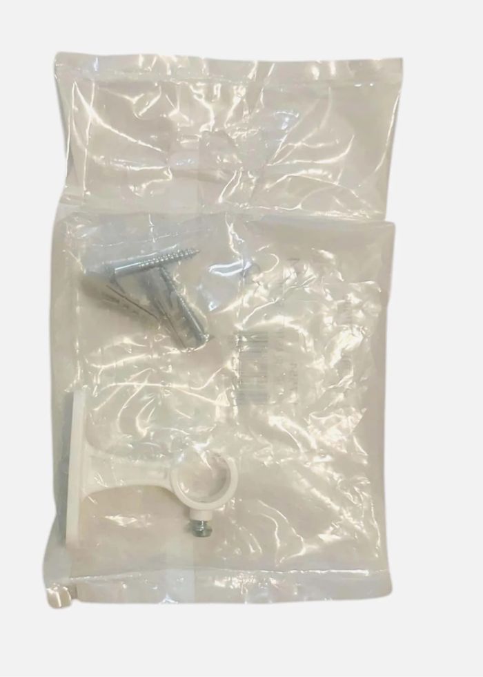 X1 Support plastique pour tringle à rideau (14 mm) - avec 2 vis de fixation