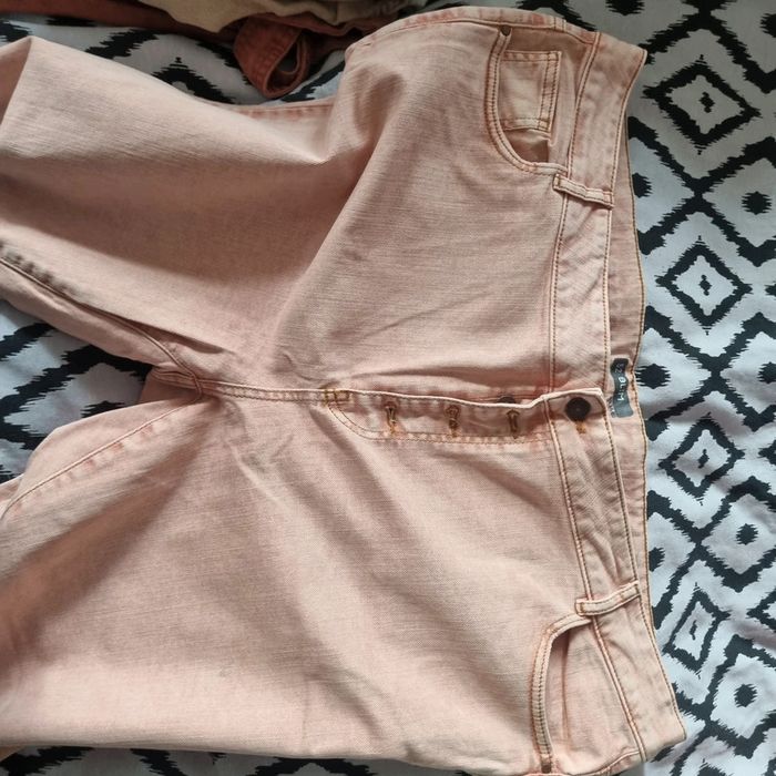 Jean court slim 52 rose chiné taille réglable - photo numéro 2