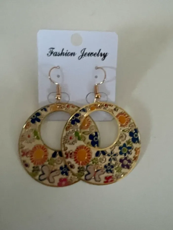 Boucles d oreilles colorées - photo numéro 2