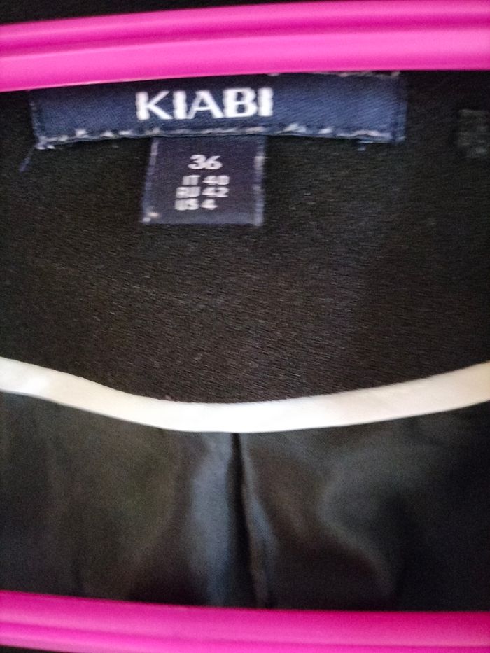 Veste blazer noir sans col - photo numéro 3