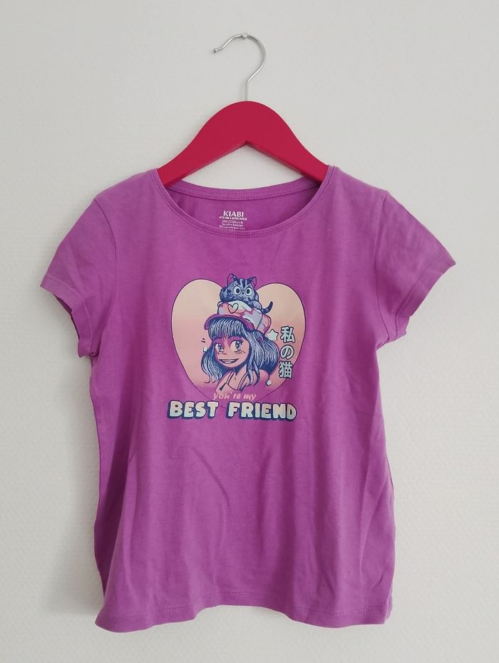 T-shirt violet Kiabi 8 ans - photo numéro 2