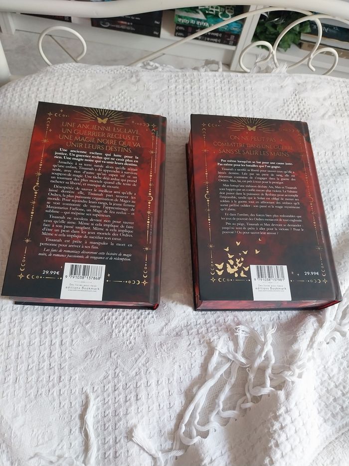 Romans La Guerre des Coeurs Égarés tomes 1 et 2 Les Braises de la guerre reliés collector jaspage Carissa Broadbent - photo numéro 5