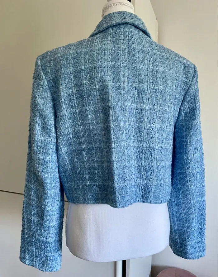 Zara Veste blazer tailleur cropped tweed taille M - photo numéro 4