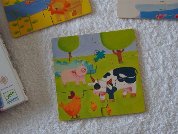 Puzzle Duoanimo en bois (3 puzzles) Djeco pour enfants (3 ans +) - photo numéro 5