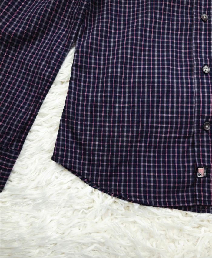 Chemise manches longues à carreaux Esprit US marine rouge et blanc Garçon taille 12 ans marque Complices 🎸 - photo numéro 4