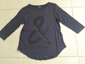 T-shirt manches 3/4 fille 10 ans KIABI TBE