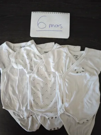 Lot 3 body cache coeur manches courtes ours