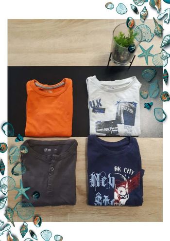 Lot 4 tshirts manches longues