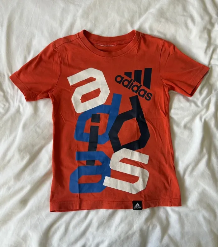 Tee shirt orange Adidas 8 ans