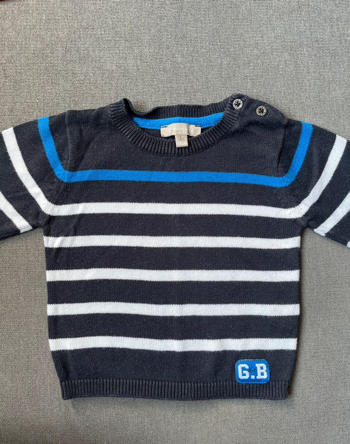 Pull fin grain de blé taille 3 mois - photo numéro 2