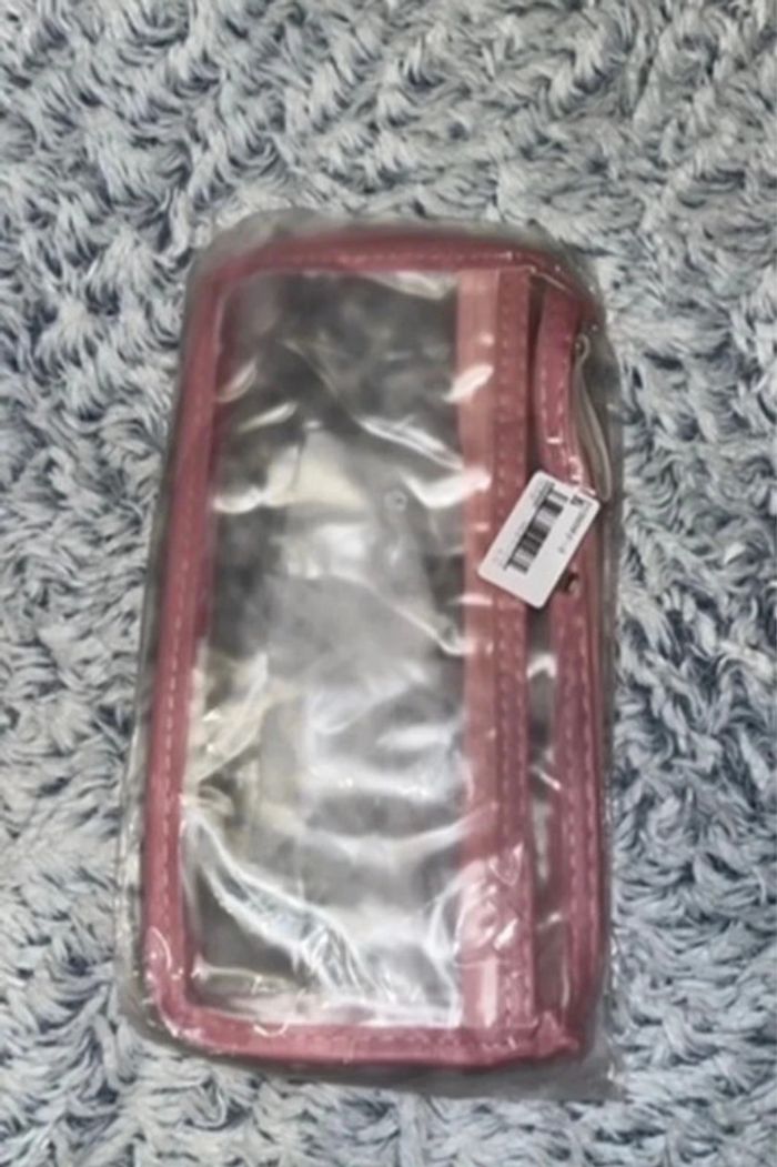 [NEUVE] Leadrop Trousse à crayons double couche transparente étanche rose - photo numéro 4