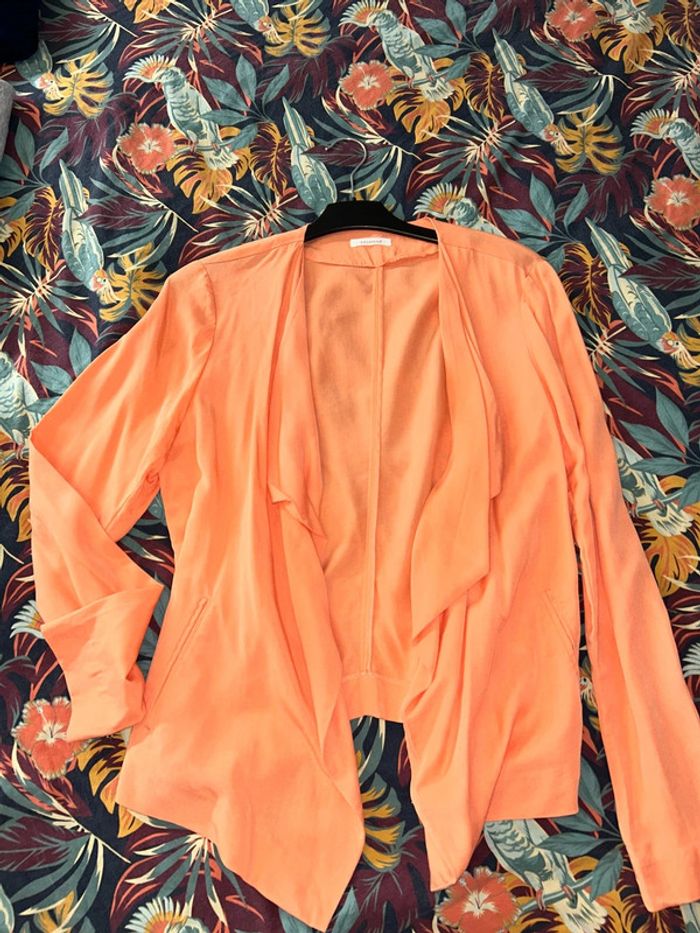 Veste asymétrique orange corail Promod