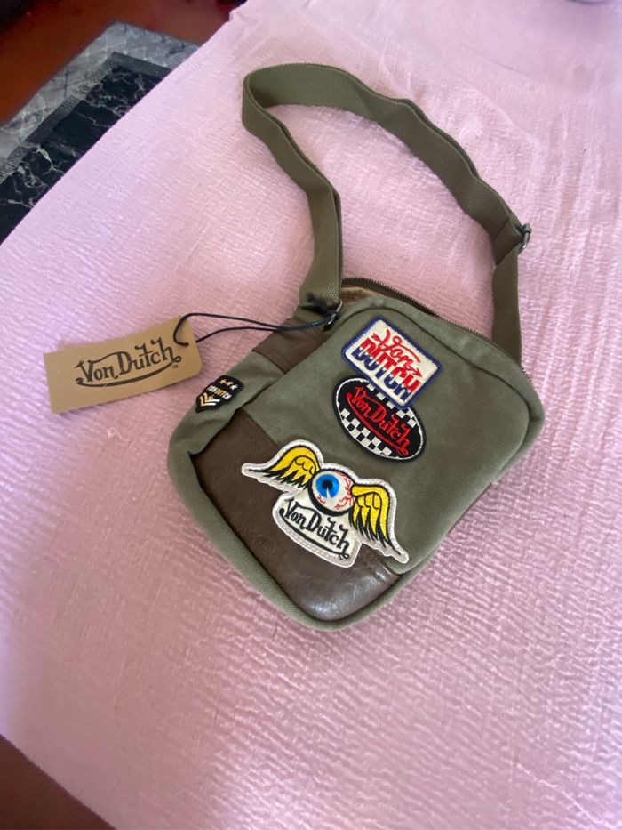 Sacoche Von Dutch Cuir et Coton