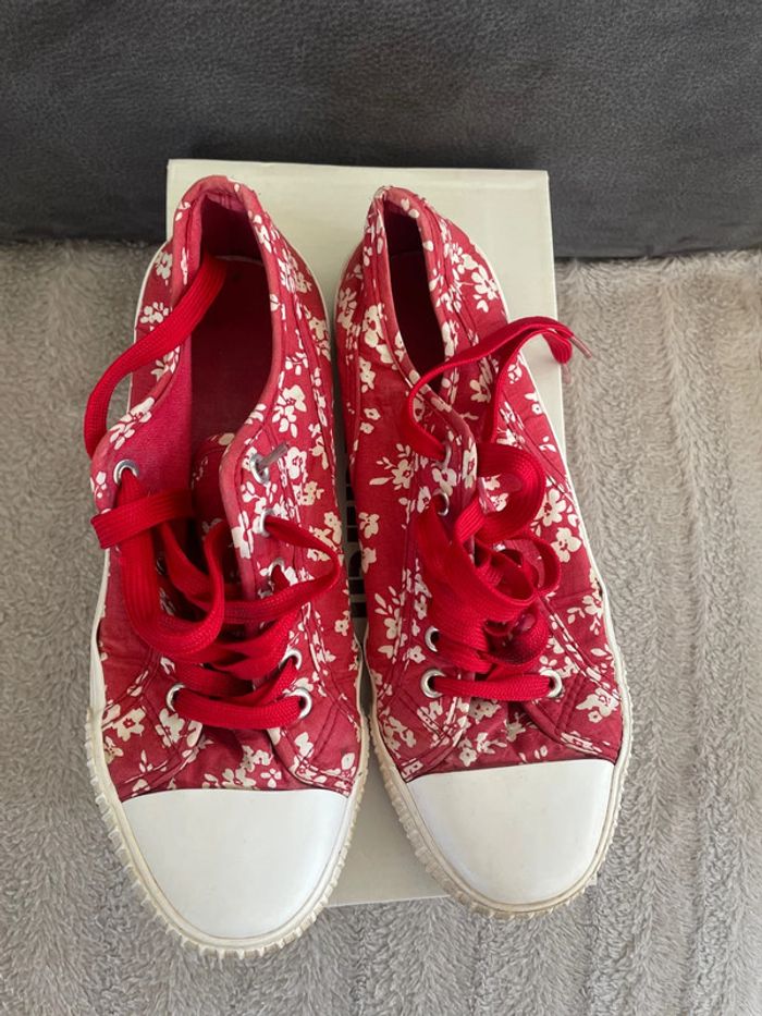 Chaussures tennis en toile rouge T39 Liberto - photo numéro 6